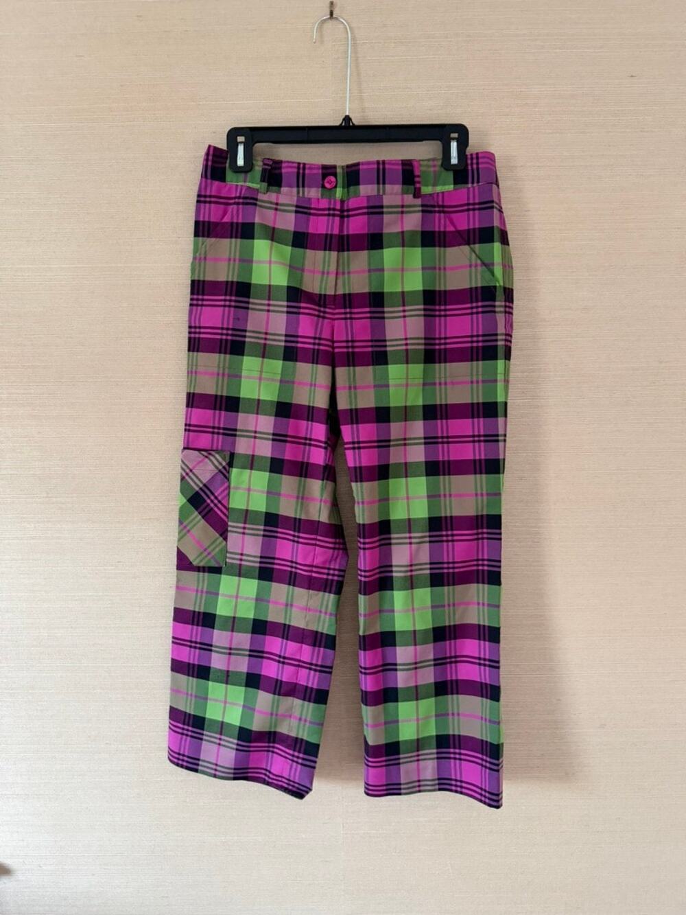 Lilly Pulitzer Bold Plaid Straight-Leg Pant – Size 6
